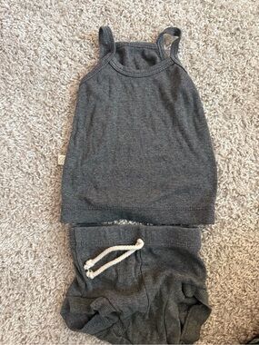 Childhoods Clothing Ribbed Tank and Shorts Matching Set - Gray